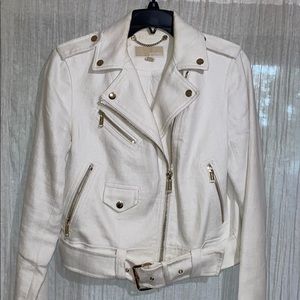 Michael Kors Linen Moto Jacket